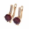 gold plated earrings with exclusive cubic zirconia