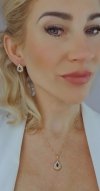 18k gold plated set pendant earrings xuping