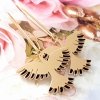 gold earrings made of stainless steel
