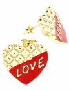 gold earrings made of stainless steel