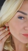 gold earrings made of stainless steel