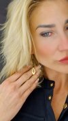 gold earrings made of stainless steel
