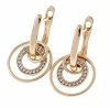 exclusive swarovski gold-plated earrings