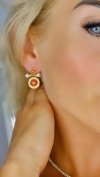 gold earrings made of stainless steel
