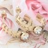 gold earrings made of stainless steel