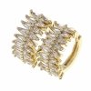 gold plated earrings with exclusive cubic zirconia