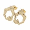 gold earrings made of stainless steel