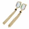 gold earrings made of stainless steel