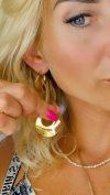 gold earrings made of stainless steel