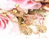 gold earrings made of stainless steel