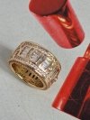 gold ring 18,60mm. gold-plated engagement xuping