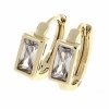 gold plated earrings with exclusive cubic zirconia