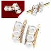 exclusive swarovski gold-plated earrings