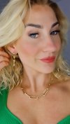 gold earrings made of stainless steel
