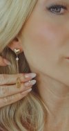 gold earrings made of stainless steel