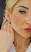 gold plated earrings with exclusive cubic zirconia
