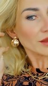 gold plated earrings with exclusive cubic zirconia