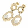gold earrings made of stainless steel