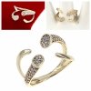 gold ring 17,00mm. gold-plated engagement xuping