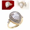 gold ring 18,60mm. gold-plated engagement xuping