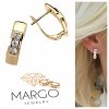 gold plated earrings with exclusive cubic zirconia