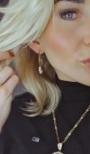 gold earrings made of stainless steel