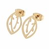 gold earrings made of stainless steel