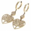 gold earrings made of stainless steel