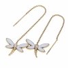 gold earrings made of stainless steel