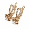 gold plated earrings with exclusive cubic zirconia