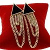 gold earrings made of stainless steel