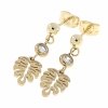 gold earrings made of stainless steel