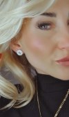 gold earrings made of stainless steel