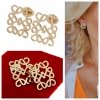 gold earrings made of stainless steel