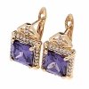 exclusive swarovski gold-plated earrings