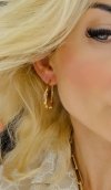 gold plated earrings with exclusive cubic zirconia