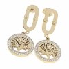 gold earrings made of stainless steel