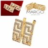 gold plated earrings with exclusive cubic zirconia