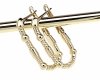 gold plated earrings with exclusive cubic zirconia
