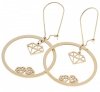 gold earrings made of stainless steel
