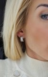 gold plated earrings with exclusive cubic zirconia