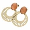 gold earrings made of stainless steel