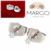 gold plated earrings with exclusive cubic zirconia