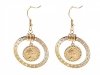gold earrings made of stainless steel