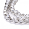 Glass beads faceted strands