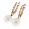 gold plated earrings with exclusive cubic zirconia