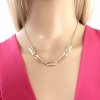 GOLD CHAIN NECKLACE celebrity STAINLESS STEEL