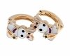 gold plated earrings with exclusive cubic zirconia