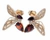 gold plated earrings with exclusive cubic zirconia