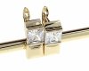 gold plated earrings with exclusive cubic zirconia